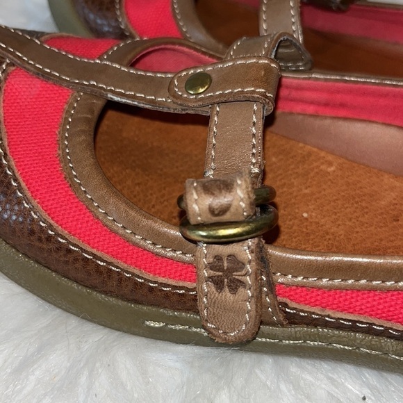 Lucky brand vintage cute comfy red brown y2K boho Mary Jane buckle shoe size 9 - Picture 11 of 13